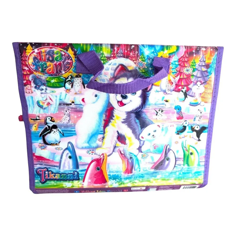 Lisa Frank TIKANNI HUSKY Trifold Portfolio Storage Case Folder School Art 2022